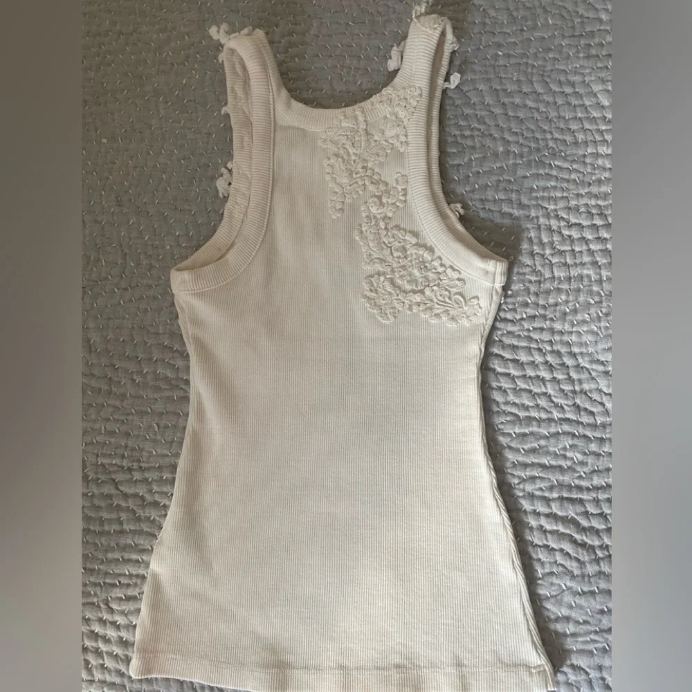 🤍Anthropologie The Pippah Lace Applique Tank Size XXS - Picture 11 of 11